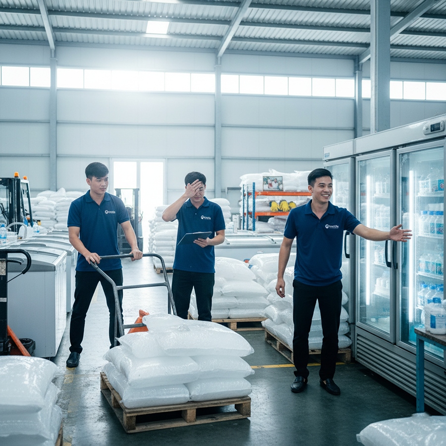Giấy Chứng Nhận ATVSTP Nước Đá Điều Kiện Thủ Tục 11 Khách hàng quán nước giải khát tin dùng nước đá từ đại lý DaiLyNuocDa.