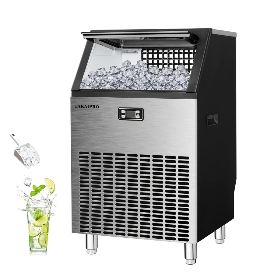 So Sánh Máy Làm Đá Và Nước Đá Nhà Máy Cho Quán Nước 8 Máy tạo đá viên công suất 150 kg/24 giờ đặt trong khu bếp quán
